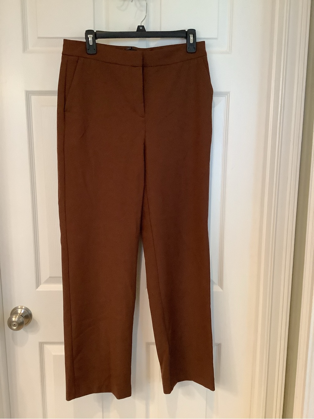 Rachel Zoe Chestnut Brown Tailored Straight-Leg Trousers